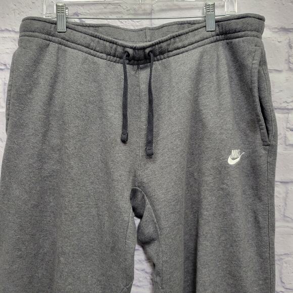 VTG Y2K Nike Gray Sweatpants Size XL Blue Tag Athletic Fleece Pockets *FLAW - Picture 2 of 10